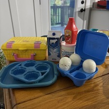 10 Pcs - Play  Food Pretend  Kitchen ~ Little Tikes Vtg. Good Condition