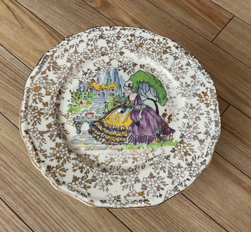 Vintage crinoline lady cake - vintage,