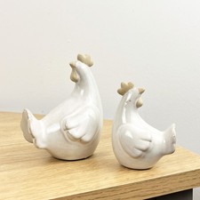 Set of 2 Chicken Ornaments