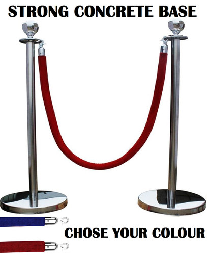 Silver queue control barrier - silver,