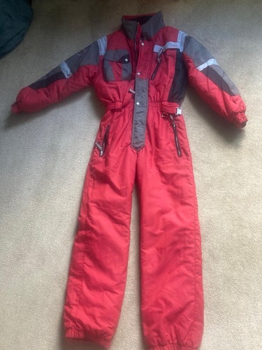 Retro ski suit burgundy - ski,