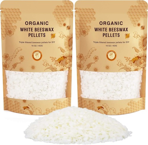 Organic beeswax pellets white - organic,