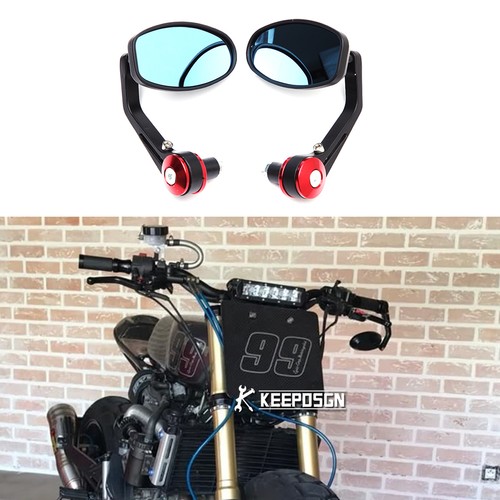 2pcs bar end - 7/8", mirrors