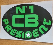 President CB Radio Sticker 198x133mm  For Lincoln Cb Radio OVAL Sticker