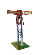 AC4458C: Vintage Bing 0/1 Gauge Train Direction Indicator / Stand