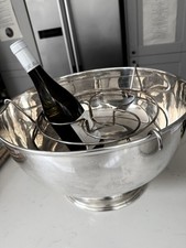 Carrs Silver Sheffield Champagne Ice Bucket Multiple Bottles Silver Plated Large