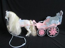 Rare Mattel 2002/2005 Barbie Doll Cinderella Horse & Carriage