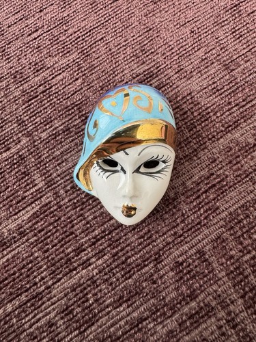 Ceramic face mask badge art - ceramic,