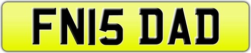 Initials dad number plate - dad,