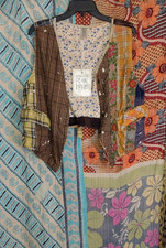 Women's Magnolia Pearl Yarn Dyed Cotton Patchwork Andriy Vest NWT's 42B