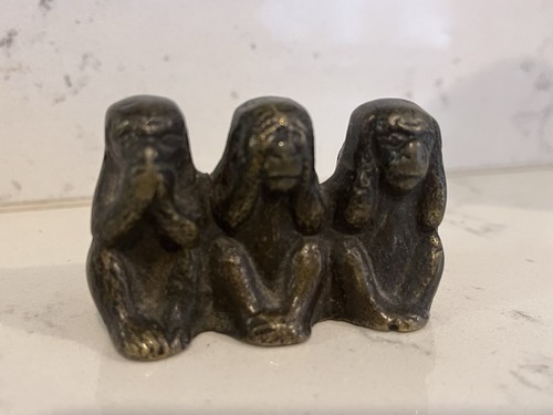 Vintage solid brass monkeys - vintage,