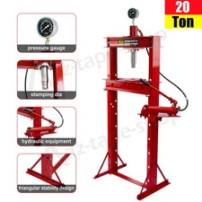 20 TON HYDRAULIC WORKSHOP PRESS / SHOP PRESS WITH GAUGE / FLOOR MOUNTED UNIT 20T