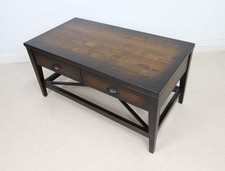 Contemporary 2 Drawer Coffee Table in Dark Chestnut - Laura Ashley ?