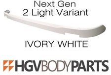 SCANIA R, S, P, T, G Sun Visor Upper Trim 2 LIGHTS Type PAINTED IVORY WHITE