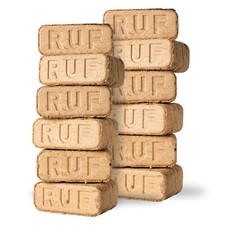 RUF Briquettes Heat Bricks - Compressed Wood Logs - For Stoves, Burners & Fires