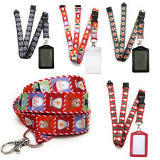Christmas pattern Spirius Lanyard Neck strap & choose ID card badge Holder