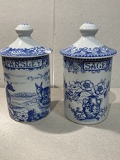 Pair Of Spode Blue Room Herb