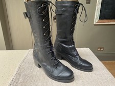 Red or Dead lace up Black