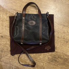 Mulberry Scotch grain Top Handle Messenger Cross Body Bag Black/Brown