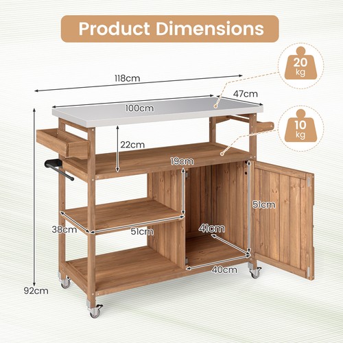 Outdoor potting bench with - potting,