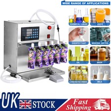 4L 6 Head Automatic Liquid Filling Machine Electric Stand Up Bag Bottle Filler