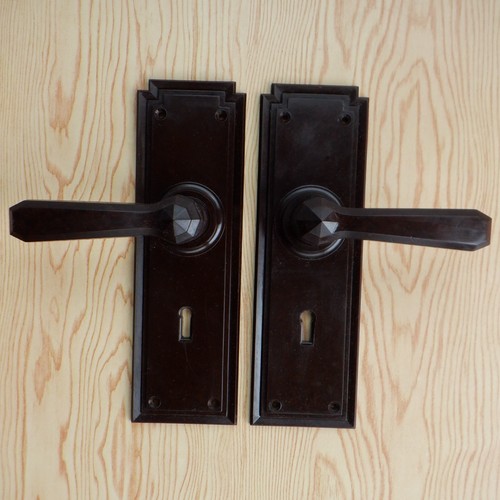 Vintage bakelite door handles - door,