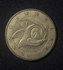 Australia Sydney Sega World Sonic The Hedgehog brass token 1990's
