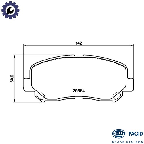 Brake pad set disc - brake, 8db