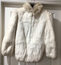 Vintage Niki Dyed Rabbit Fur Coat Size 12