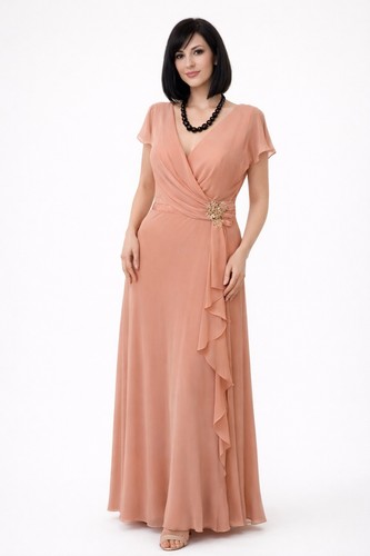 Jenny packham no1 maxi - maxi, peach