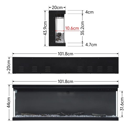 Media electric fireplace - media,