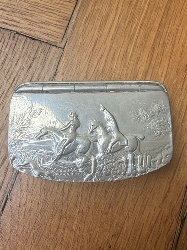 Sheffield made pewter snuff - pewter, snuff/