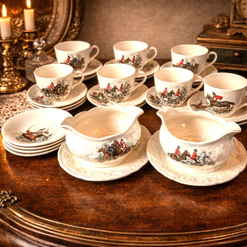 Crown ducal fox hunting tea - fox,
