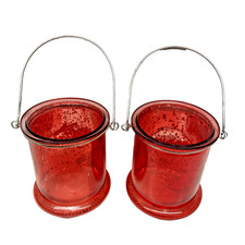 4 Inch Red Mercury Glass