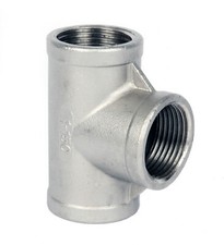 Stainless Steel Equal Tee : Marine Grade 316 : BSP Threaded