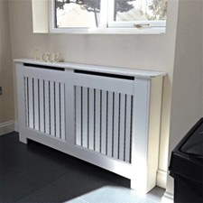100cm High Radiator Cover Wood Cabinet MDF Trellised Grill Heating Cover Barrier