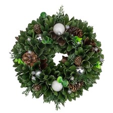 Northlight Artificial Christmas Wreath With Pine Cones and Ornaments - 14" Unlit