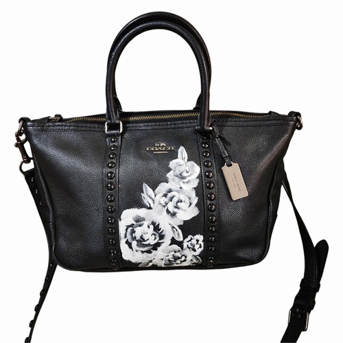 Coach black leather - black,