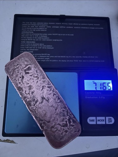 Copper bullion bar 999 - copper,