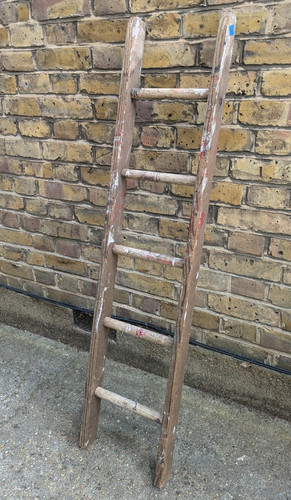 Vintage wood 5 rung - (4),