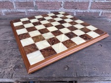 Vintage 16x16” Genuine Alabaster Hand Carved Italian Marble Chess Checkers Board