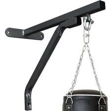 Heavy Duty Punching Bag Wall Bracket Steel Mount Hanging Stand Boxing MMA BLACK