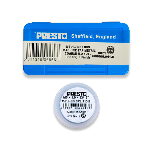 Presto taps die - presto, 6mm