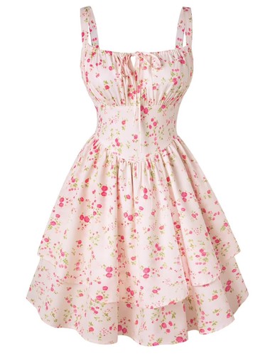 Spaghetti strap mini dress - mini,