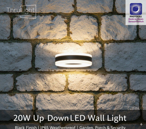 Garden led wall light - light, dusk