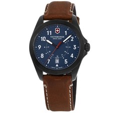 New Victorinox Swiss Army Heritage Quartz Blue Dial Brown Men's Watch 241971