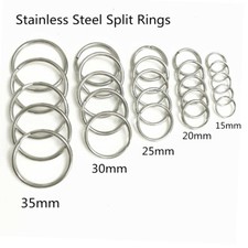 Stainless Steel Keyring Split Key Rings Blanks 15-35mm Metal Loop Key chain Lot