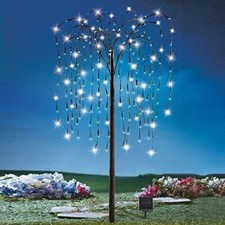 Solar Powered 1.2 Metre Weeping Willow Tree, 200 LED Lights Garden Lights - NEW