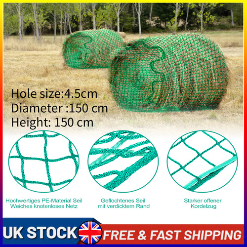 Green large round bale net - large,