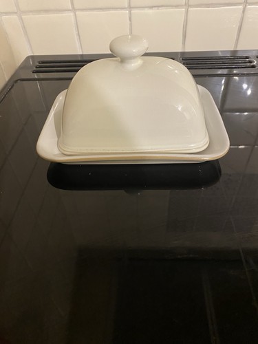 Denby linen butter dish brand - denby,